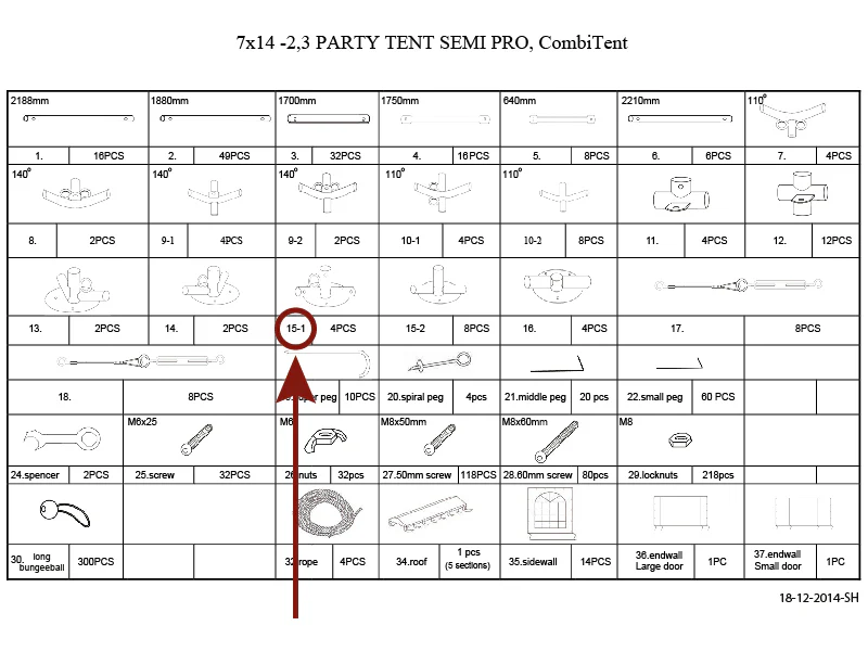 3-Wege-Verbindungsstück für Grundrahmen, Ø42+Ø54mm - Imagen 3