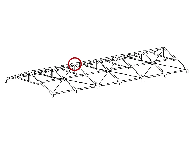 4-Wege-Verbindungsstück, Ø42+Ø54mm, 140° - Imagen 4