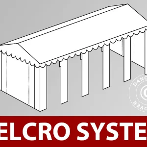 Dachplane mit Klettverschluss für Original-Partyzelt 4x10m, Weiß