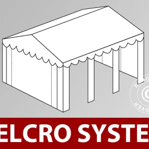 Dachplane mit Klettverschluss für Original-Partyzelt 6x6m, Weiß