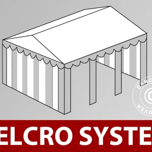 Dachplane mit Klettverschluss für Original-Partyzelt 3x6m, Weiß/Grau