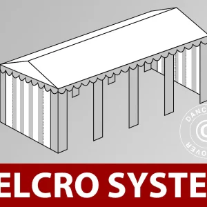 Dachplane mit Klettverschluss für Original-Partyzelt 4x8m, Weiß/Grau