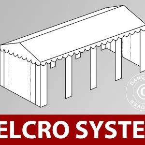 Dachplane mit Klettverschluss für SEMI PRO Plus Partyzelt 6x8m, Weiß