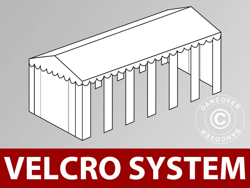 Dachplane mit Klettverschluss für SEMI PRO Plus CombiTents® Partyzelt 6x12m, Weiß - Imagen 2