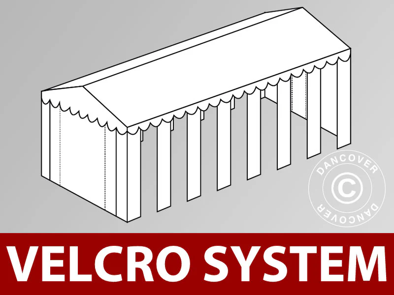 Dachplane mit Klettverschluss für SEMI PRO Plus CombiTents® Partyzelt 7x14m, Weiß - Imagen 2