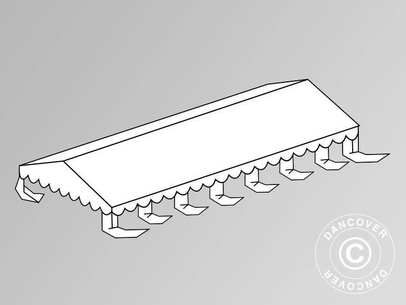 Dachplane für das Partyzelt SEMI PRO Plus CombiTents® 7x14m, Weiß - Imagen 2
