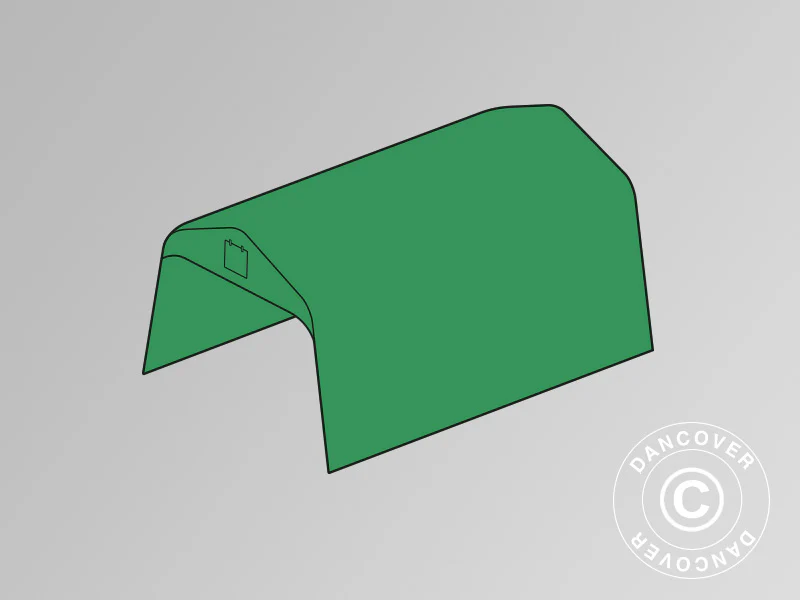 Dachplane für Zeltgarage PRO 3,3x6m PVC, grün - Imagen 2