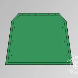Giebelwand/Tür für Zeltgarage PRO 3,3x6m PVC, grün