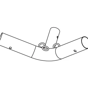 3-Wege-Verbinder mit 3 Ringen, Ø42-54mm