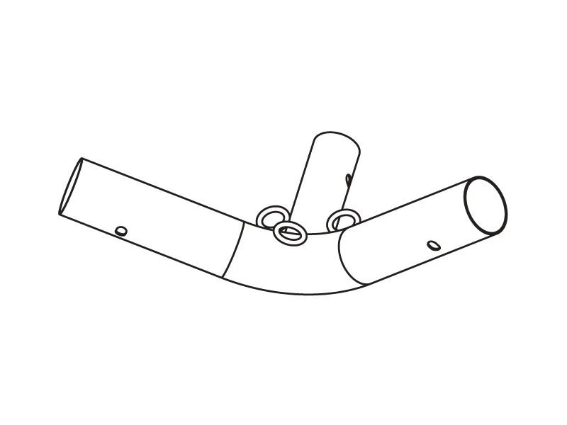 3-Wege-Verbinder mit 3 Ringen, Ø42-54mm