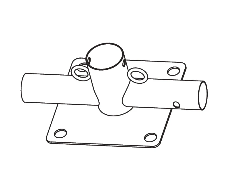 3-Wege-Verbinder mit Fuß