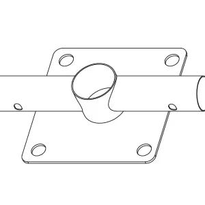 2-Wege-Verbinder mit Fuß