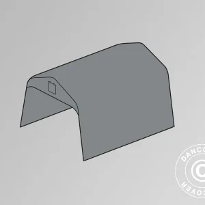 Dachplane für Zeltgarage PRO 3,6x4,8m PE, grau
