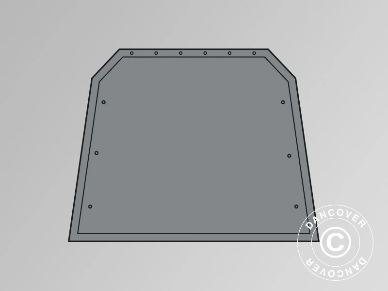 Giebelwand/Tür für Zeltgarage PRO 3,6x6m, 3,6x7,2m und 3,6x8,4m PVC, grau - Imagen 2