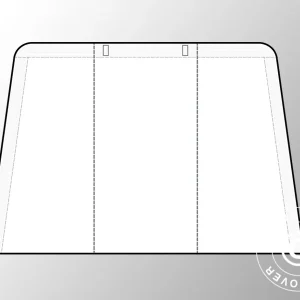 Giebelwand/Tür für Foliengewächshaus 3,6x6m, 3,6x7,2m und 3,6x8,4m, Folie 180 Mikron, Transparent