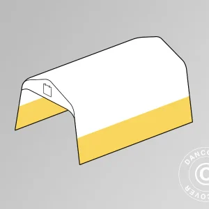 Dachplane für Lager- oder Arbeitszelt PRO 3,6x6m, PVC, Weiß/Gelb