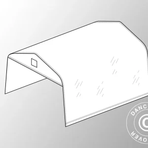 Plane für Foliengewächshaus 3,6x7,2m, Folie 180 Mikron, Transparent