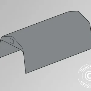 Dachplane für Zeltgarage PRO 3,77x9,7m PVC, grau