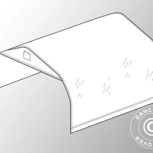 Plane für Foliengewächshaus 5,4x6m, Folie 180 Mikron, Transparent