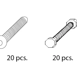 Tasche mit Schrauben & Gegenmuttern