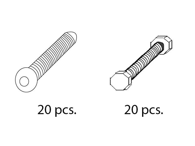 Tasche mit Schrauben & Gegenmuttern - Imagen 2