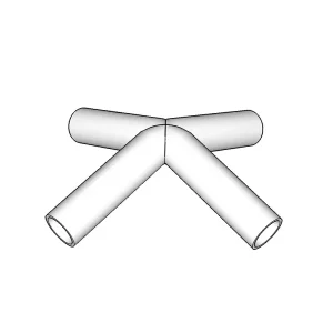 4-Wege-Verbindungsstück, Ø42mm, 140°