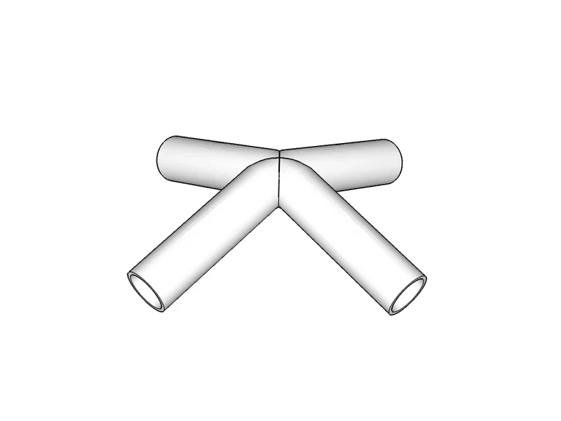 4-Wege-Verbindungsstück, Ø42mm, 140° - Imagen 2