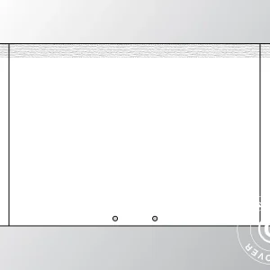 Giebelwand UNICO 3m mit breiter Tür (3x6m), Weiß