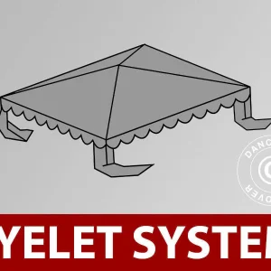 Dachplane für Partyzelt UNICO, PVC/Polyester, 3x3m, dunkelgrau