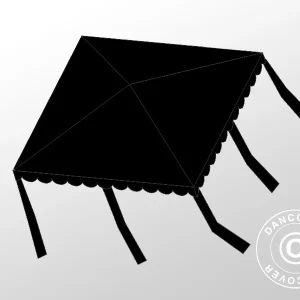 Dachplane 4x4m, Polyester, Schwarz
