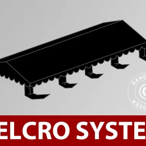 Dachplane für Partyzelt UNICO, PVC/Polyester, 4x8m, schwarz