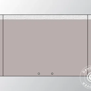 Giebelwand UNICO 4m mit breiter Tür, Sand