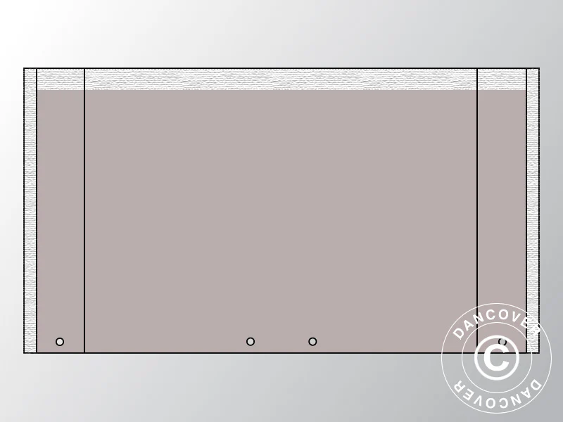 Giebelwand UNICO 4m mit breiter Tür, Sand - Imagen 2