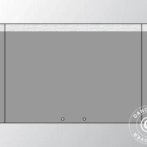 Giebelwand UNICO 4m mit breiter Tür, Dunkelgrau