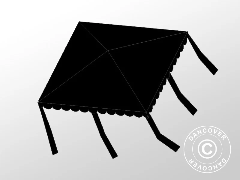 Dachplane 5x5m, Polyester, Schwarz - Imagen 2