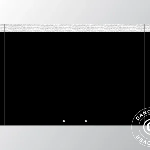 Giebelwand UNICO 5m mit breiter Tür, Schwarz