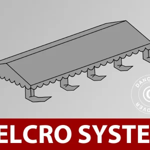 Dachplane für Partyzelt UNICO, PVC/Polyester, 5x8m, dunkelgrau