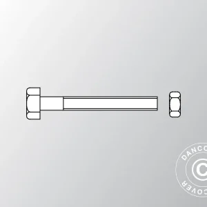 Schraube + Mutter M6x30