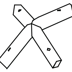 4-Wege-Verbindungsstück für das Dach