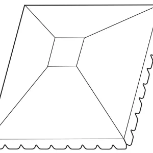 Dach für Pavillon Osiris 3x3m, Grau