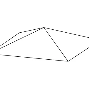 Winddach für Pavillon Osiris 3x3m/3,5x3,5m, Dunkelbeige