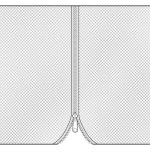 Netzvorhang für Pavillon Osiris 3x3m, 4 St., Schwarz