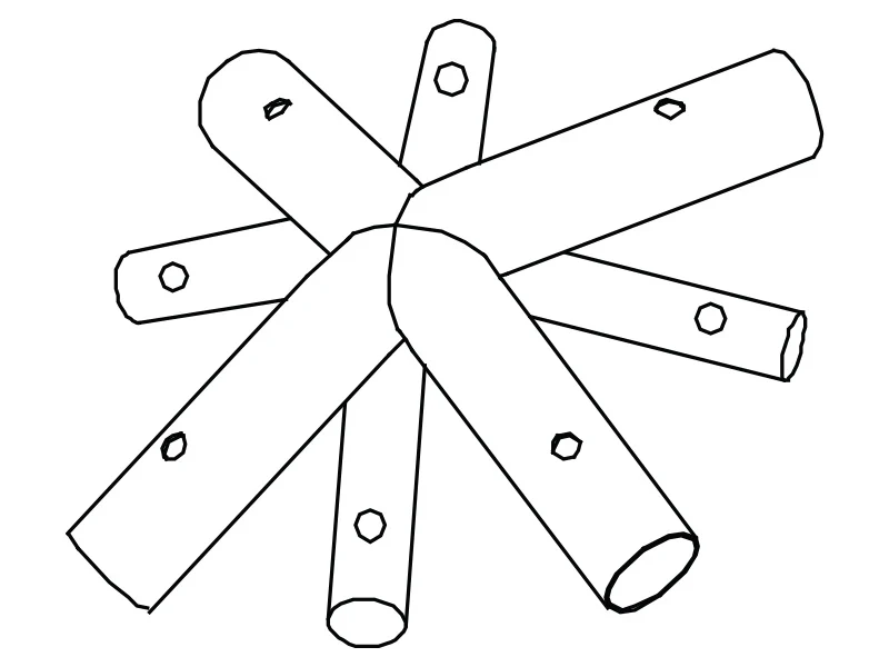 8-Wege-Verbindungsstück - Imagen 2