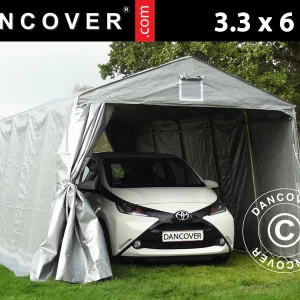 Zeltgarage PRO 3,3x6x2,4m PE, Grau