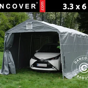 Zeltgarage PRO 3,3x6x2,4m PVC, Grau