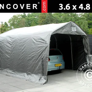 Zeltgarage PRO 3,6x4,8x2,68m, PE, Grau