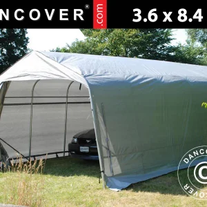 Zeltgarage PRO 3,6x8,4x2,68m PE, Grau