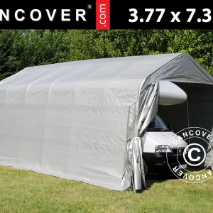 Zeltgarage PRO 3,77x7,3x3,18m PVC, Grau