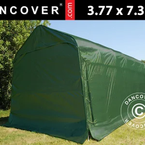 Zeltgarage PRO 3,77x7,3x3,18m, PVC, Grün