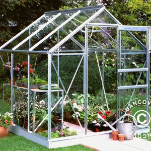 Gewächshaus Glas Halls Popular 5m², 1,93x2,57x1,95m, Aluminium